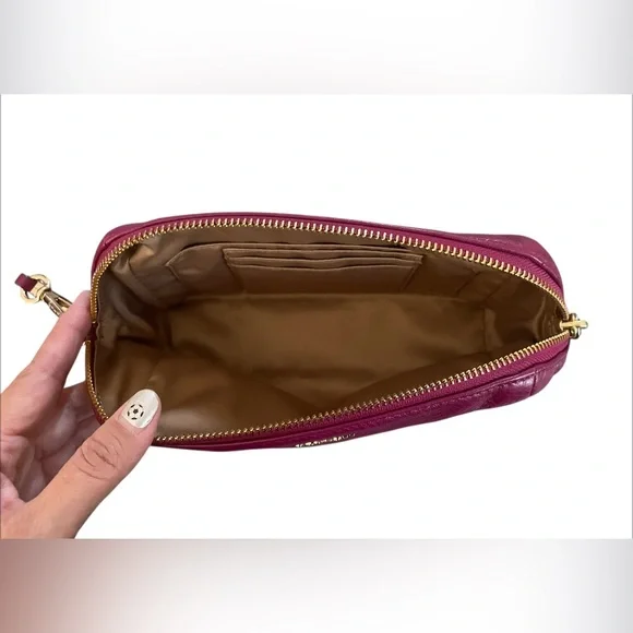 Women’s Coach Handbag, Wallet And Cosmetic Set Hot Pink Or Magenta 16.5 W X 10 H - Picture 7 of 15